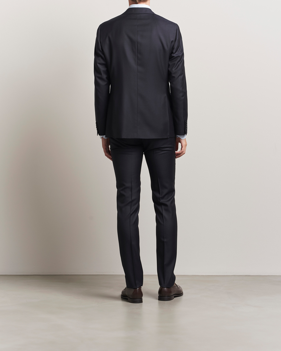 Homme | Costumes | Canali | Capri Wool 130s Suit Dark Blue