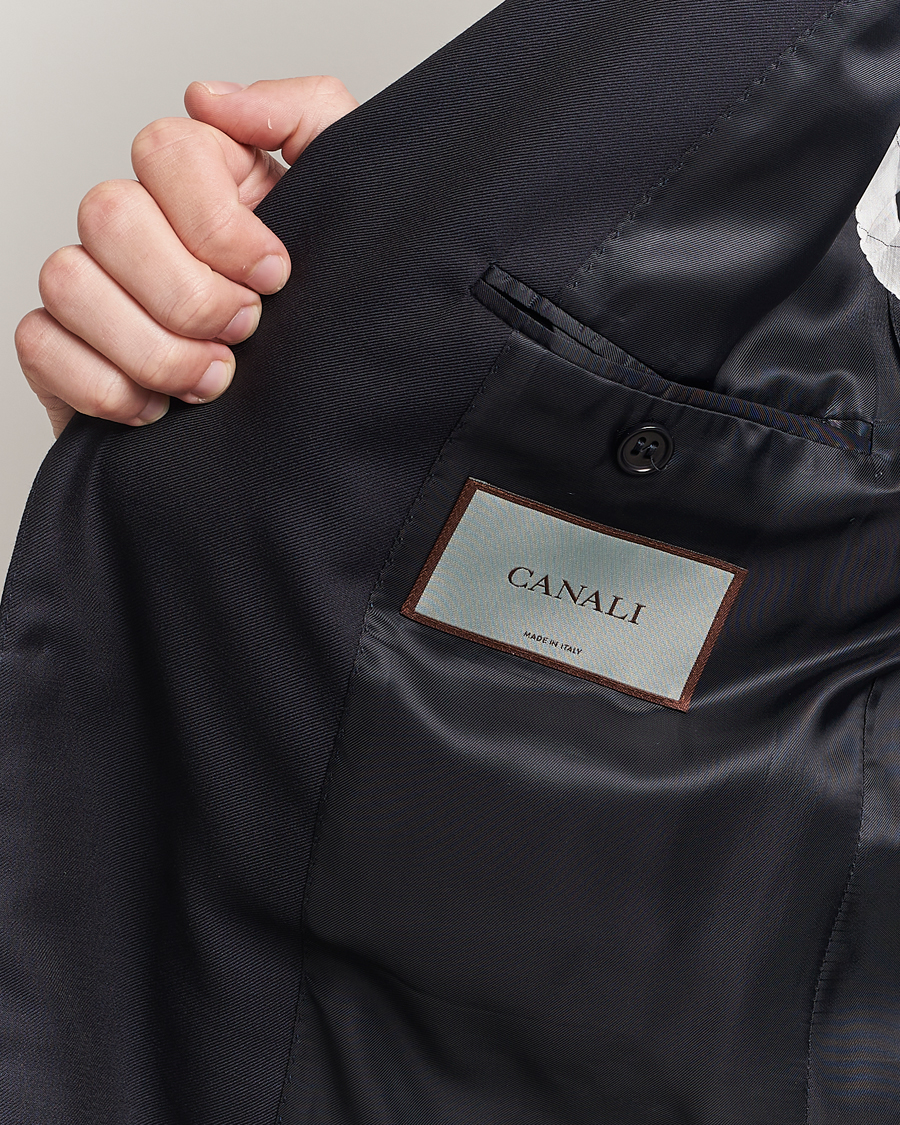 Homme | Costumes | Canali | Capri Wool 130s Suit Dark Blue