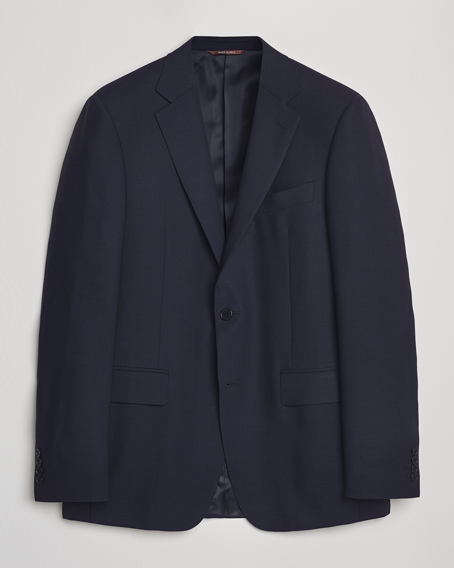 Homme | Blazers | Canali | Travel Wool Blazer Navy
