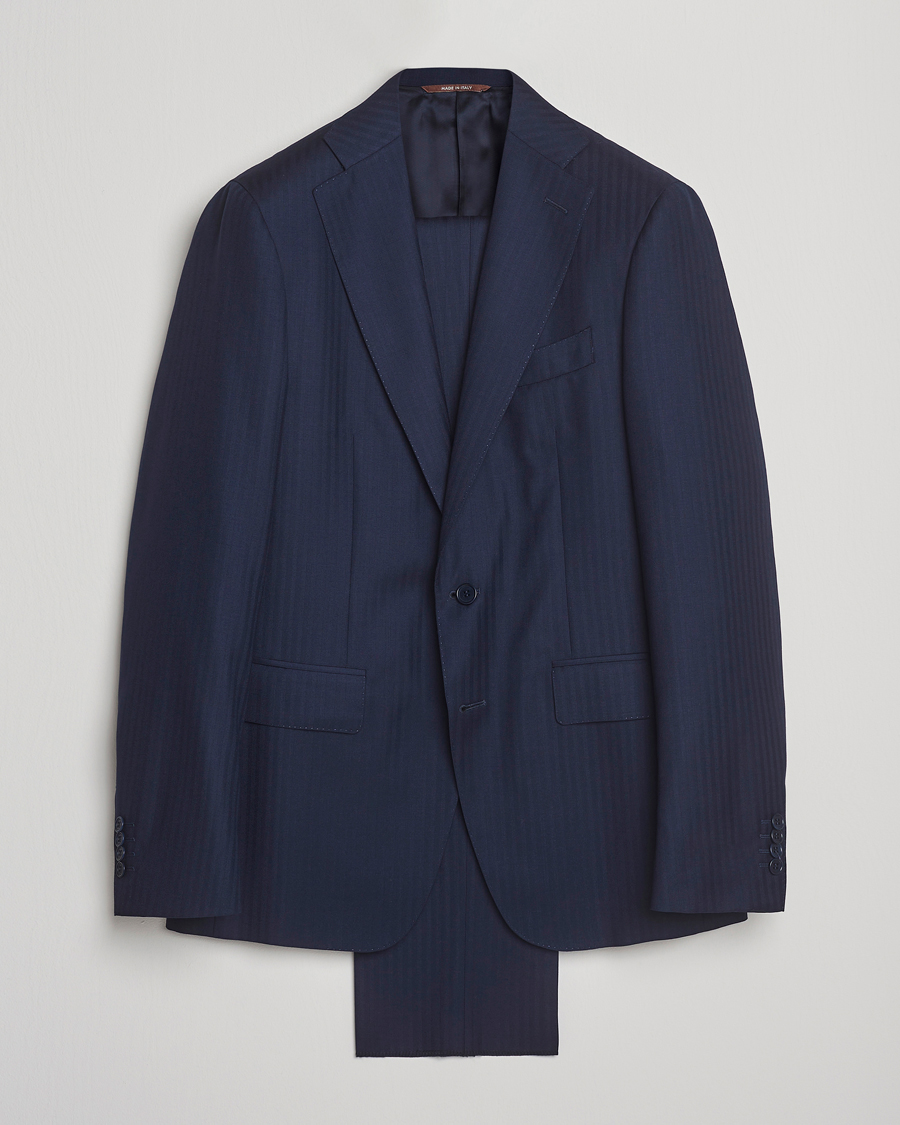 Homme | Costumes | Canali | Capri Wool Suit Navy