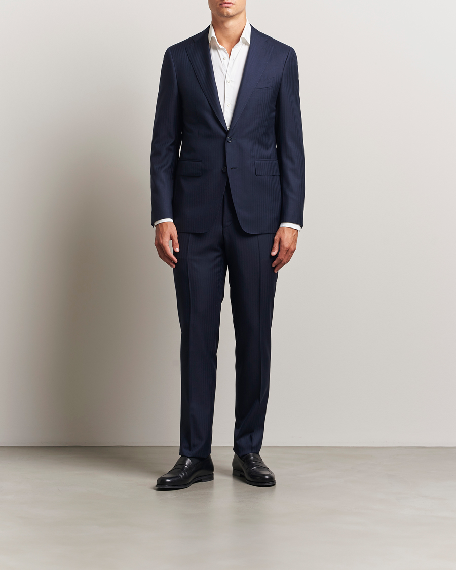 Homme | Costumes | Canali | Capri Wool Suit Navy