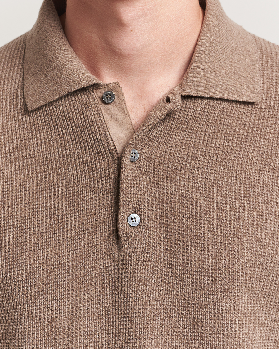 Homme | Pulls Et Tricots | Canali | Wool/Cashmere Long Sleeve Polo Brown