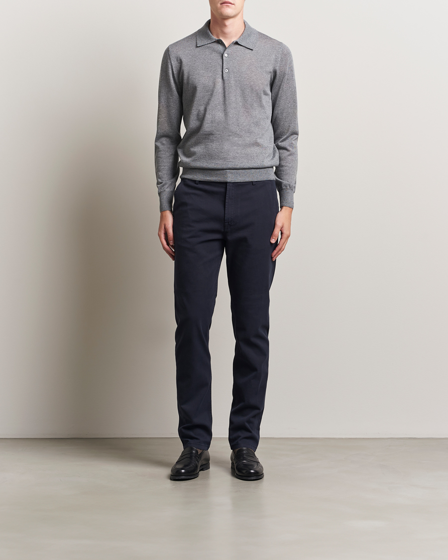 Homme | Pantalons | Canali | Cotton Twill Chinos Navy