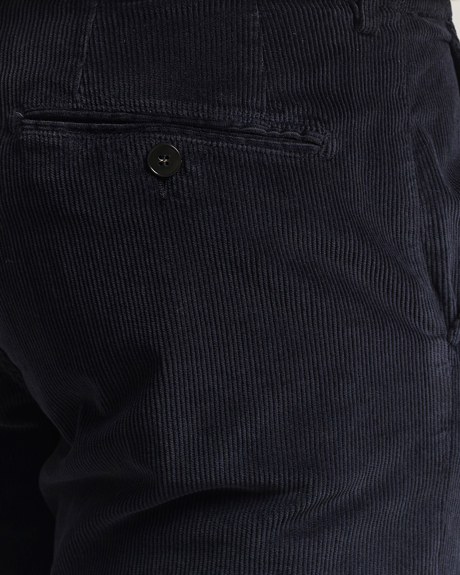 Homme | Pantalons | Canali | Soft Corduroy Trousers Navy