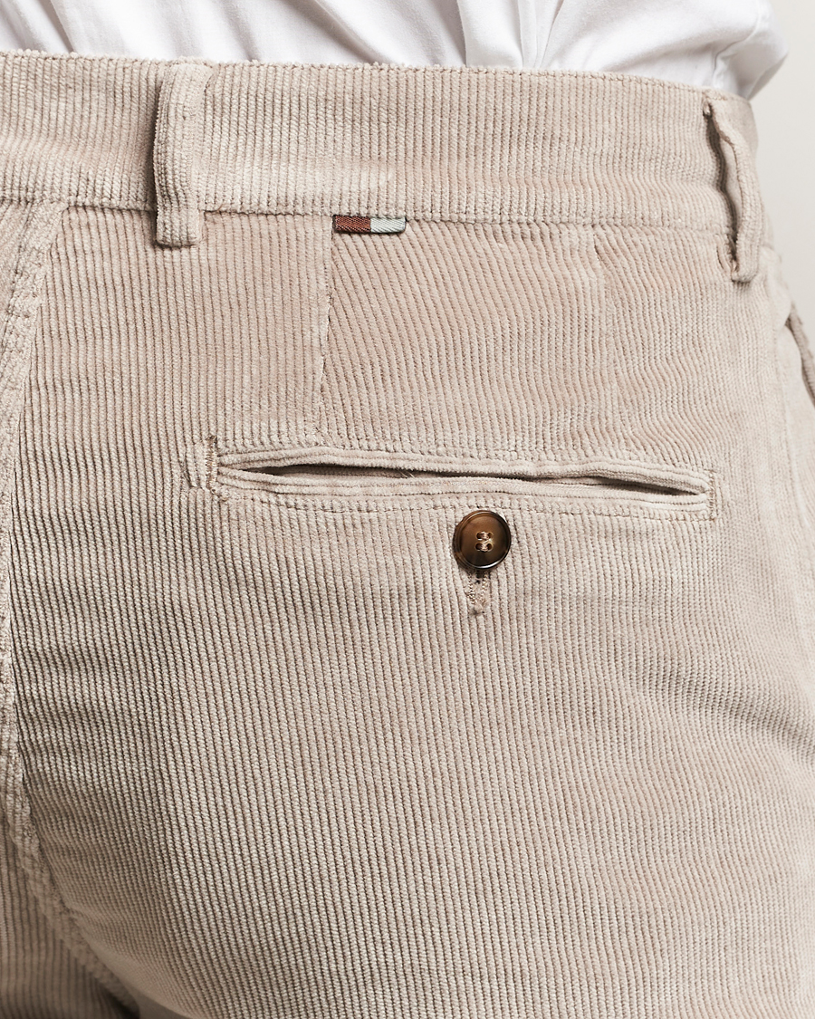 Homme | Pantalons | Canali | Soft Corduroy Trousers Beige