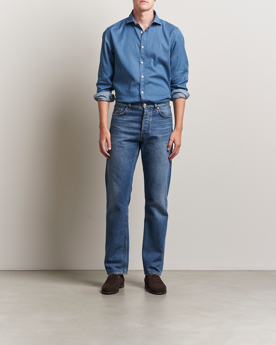 Homme | Chemises | Canali | Denim Shirt Stone Wash