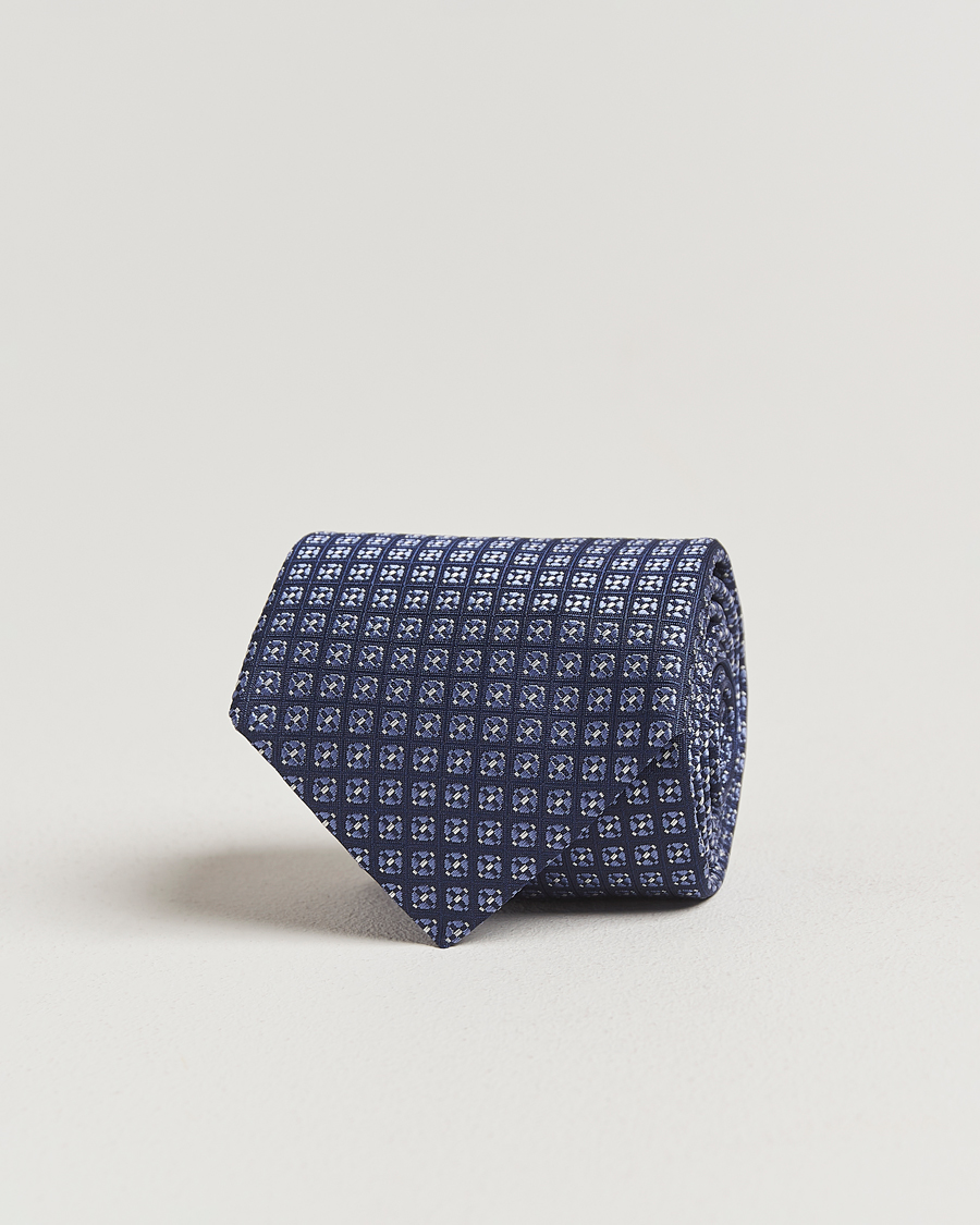 Homme | Canali Jacquard Silk Tie Navy/Blue | Canali | Jacquard Silk Tie Navy/Blue