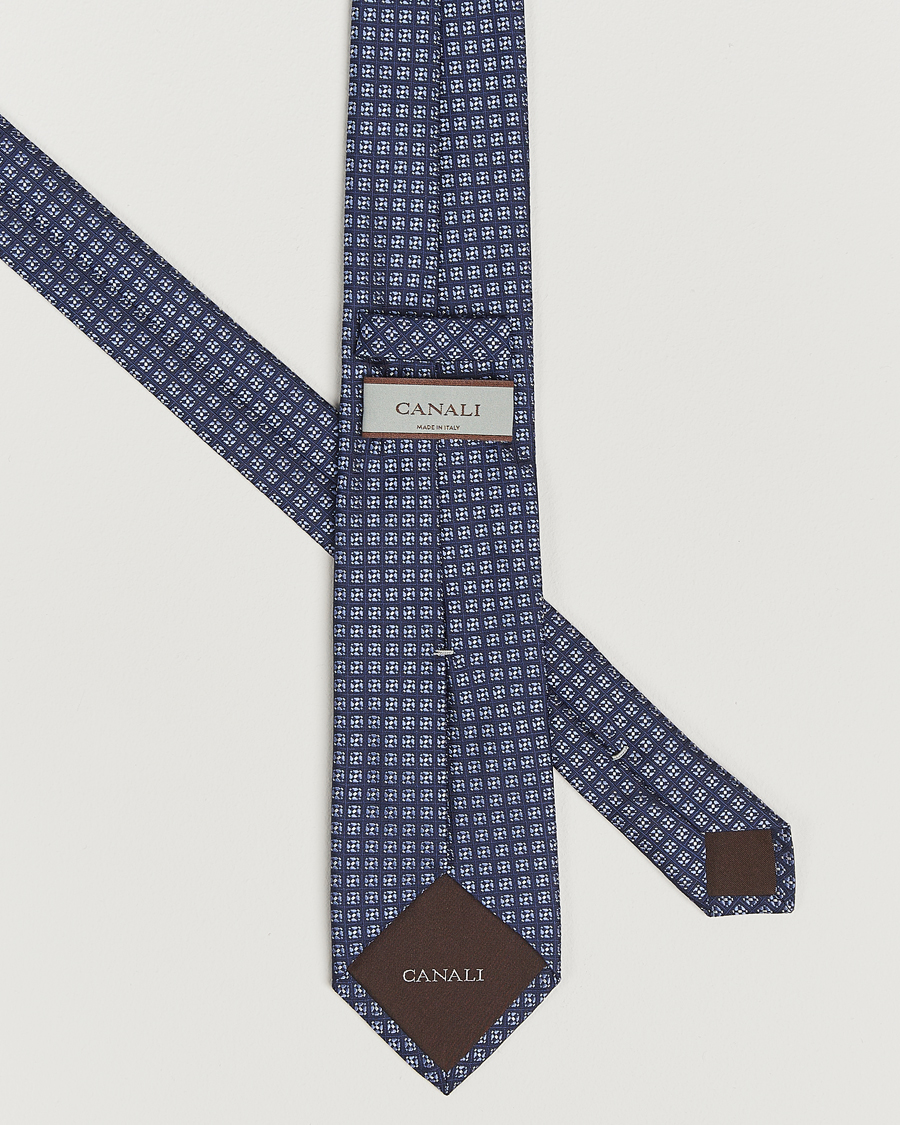 Homme | Canali Jacquard Silk Tie Navy/Blue | Canali | Jacquard Silk Tie Navy/Blue