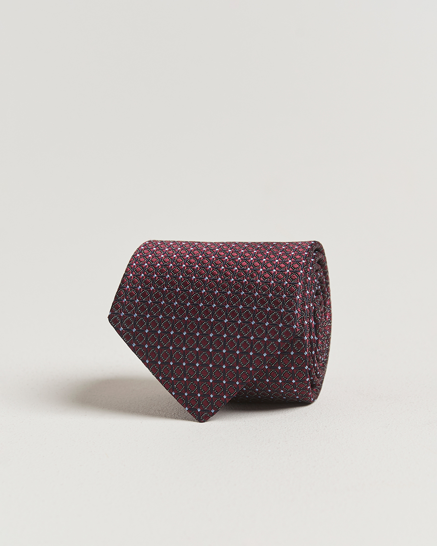 Homme | Canali Jacquard Silk Tie Burgundy | Canali | Jacquard Silk Tie Burgundy