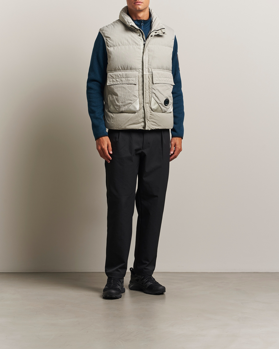 Homme | Gilets | C.P. Company | Eco Chrome Mixed Down Vest Light Grey
