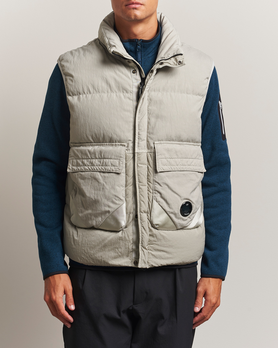 Homme | Gilets | C.P. Company | Eco Chrome Mixed Down Vest Light Grey