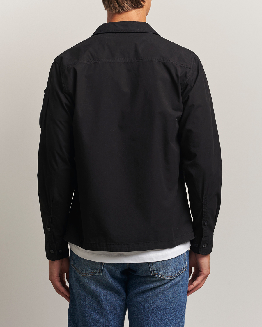 Homme | Chemises | C.P. Company | Organic Cotton Gabardine Zip Overshirt Black