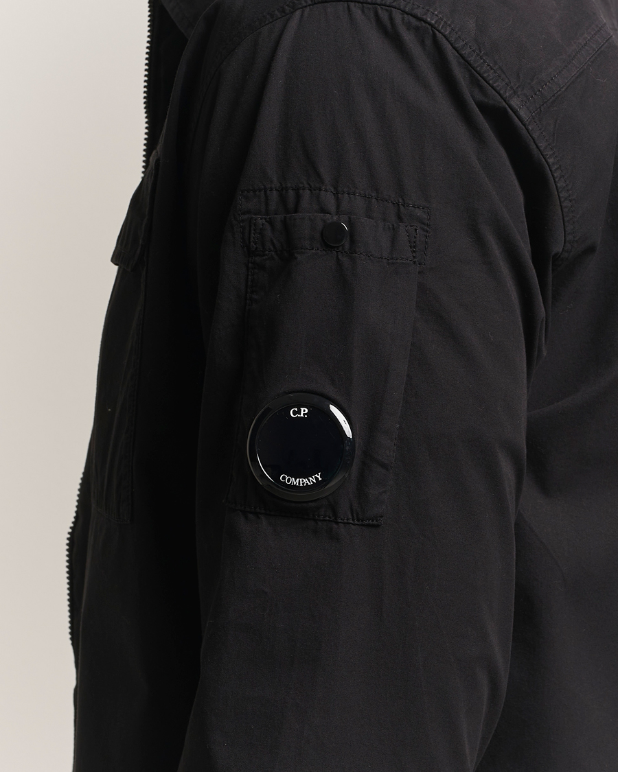 Homme | Chemises | C.P. Company | Organic Cotton Gabardine Zip Overshirt Black