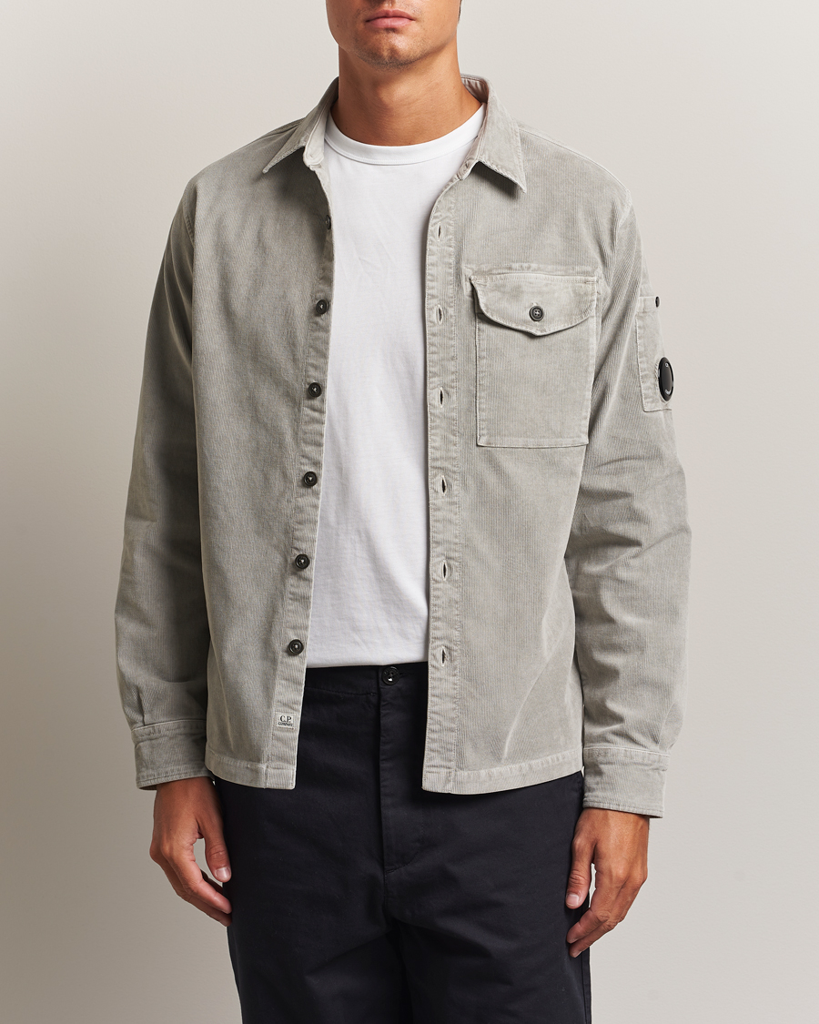 Homme | Chemises | C.P. Company | Corduroy Lens Overshirt Grey