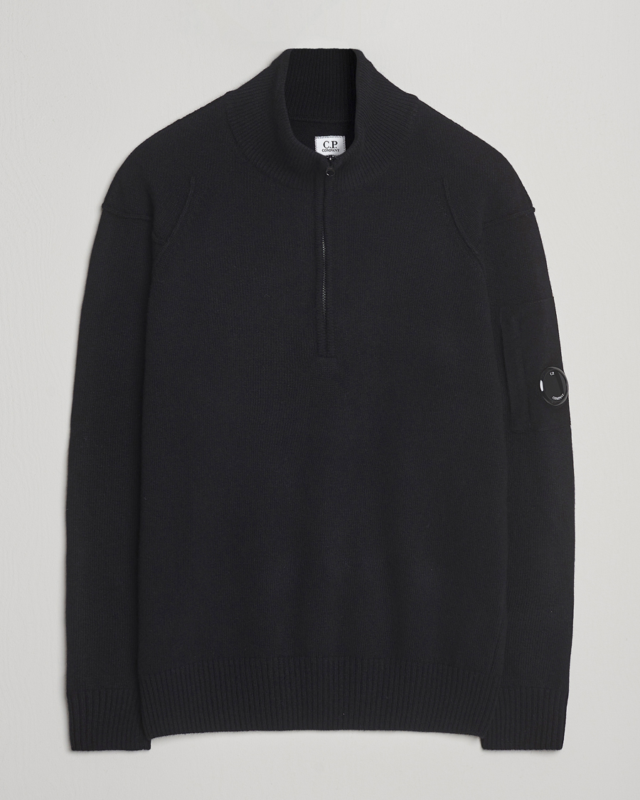 Homme | Pulls Et Tricots | C.P. Company | Knitted Lambswool Half-Zip Black