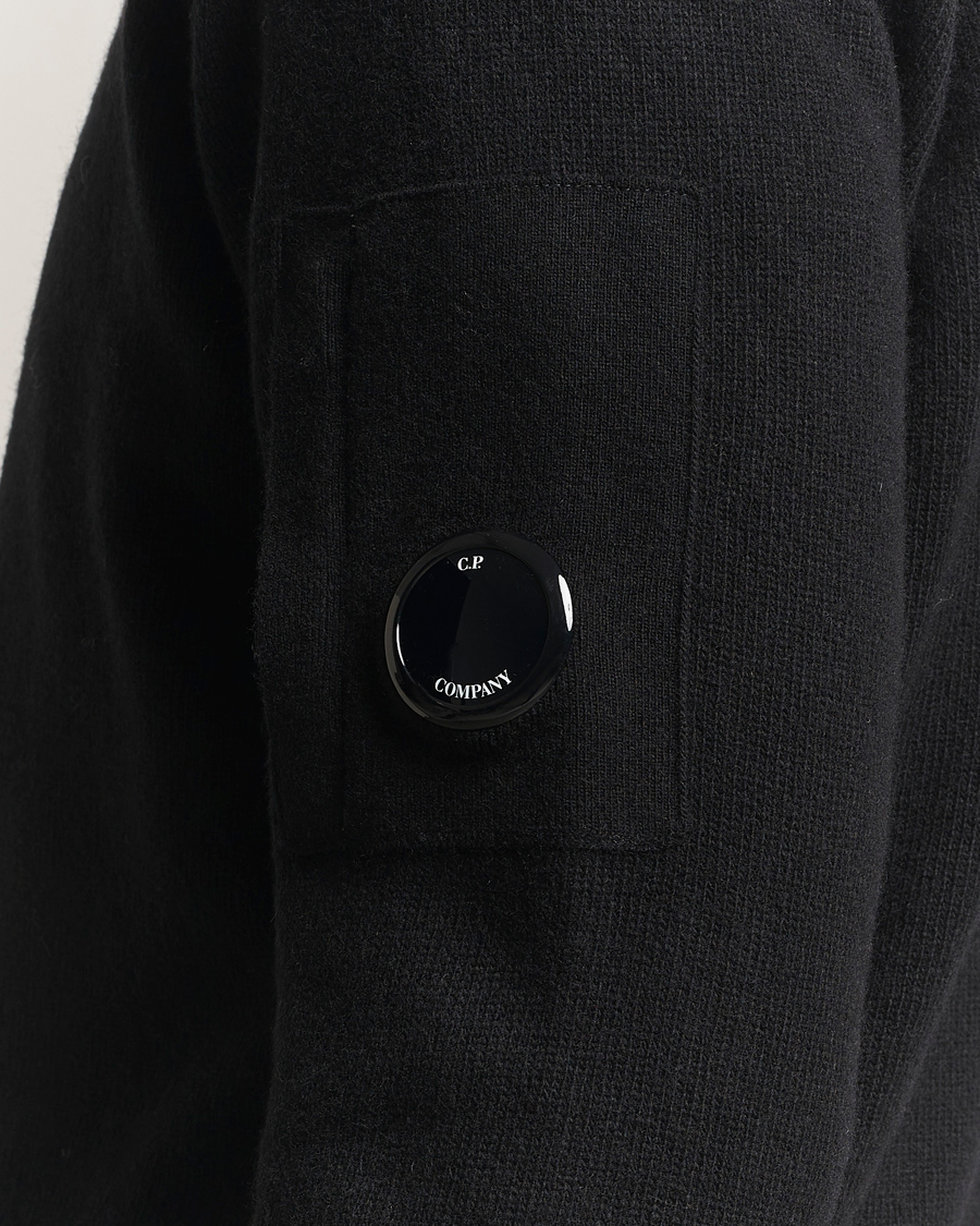 Homme | Pulls Et Tricots | C.P. Company | Knitted Lambswool Half-Zip Black