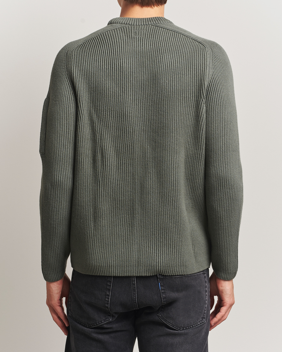 Homme | Pulls Et Tricots | C.P. Company | Full Rib Knitted Cotton Crew Neck Grey