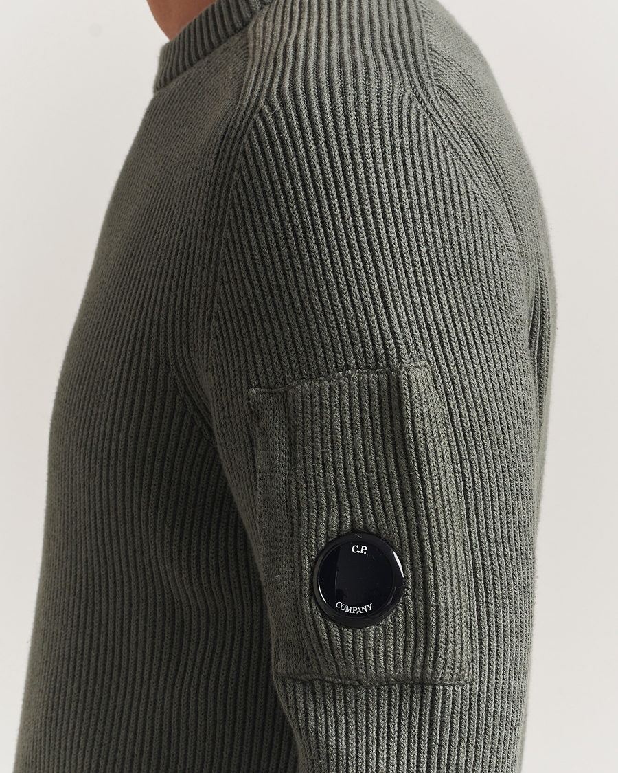 Homme | Pulls Et Tricots | C.P. Company | Full Rib Knitted Cotton Crew Neck Grey