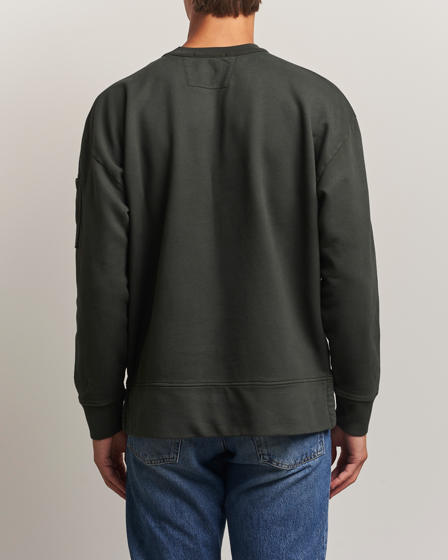 Homme | Pulls Et Tricots | C.P. Company | Brushed Emerized Fleece Lens Sweatshirt Dark Green