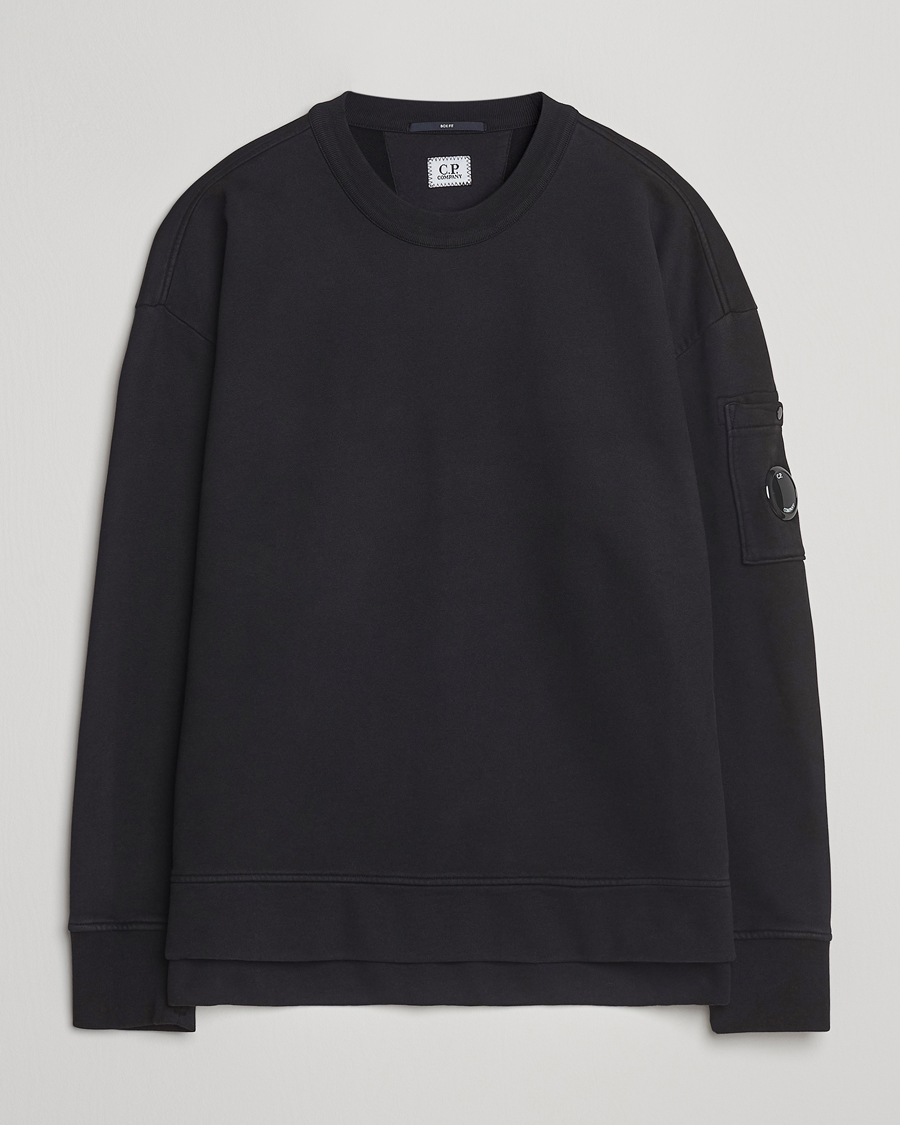 Homme | Pulls Et Tricots | C.P. Company | Brushed Emerized Fleece Lens Sweatshirt Black