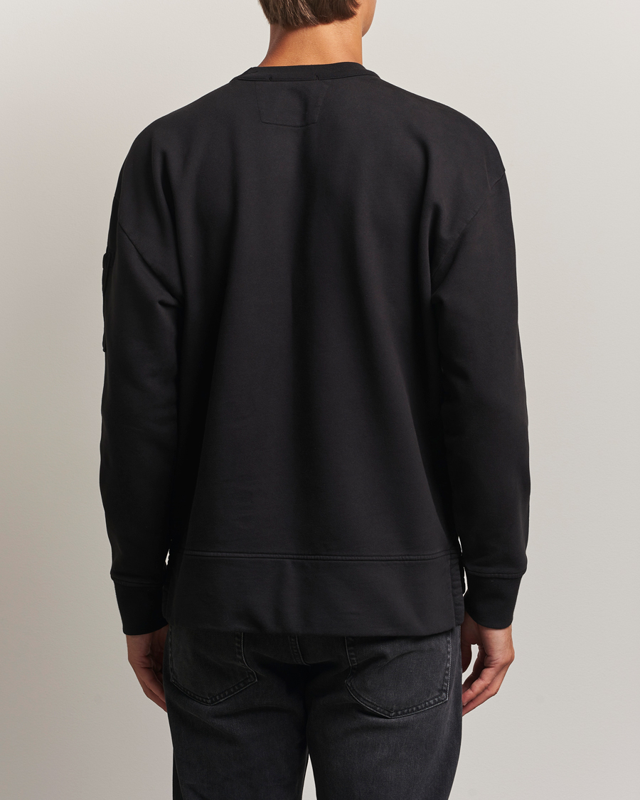 Homme | Pulls Et Tricots | C.P. Company | Brushed Emerized Fleece Lens Sweatshirt Black