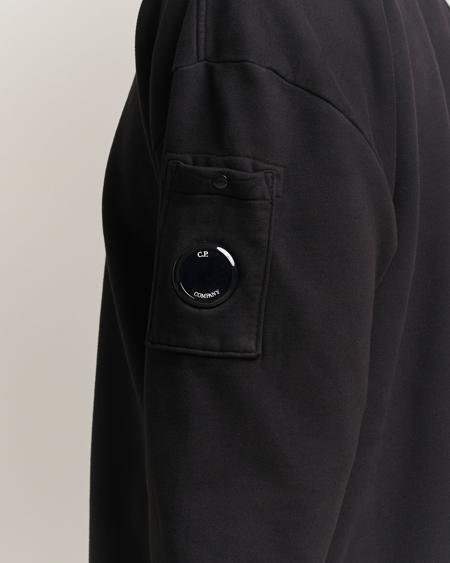 Homme | Pulls Et Tricots | C.P. Company | Brushed Emerized Fleece Lens Sweatshirt Black