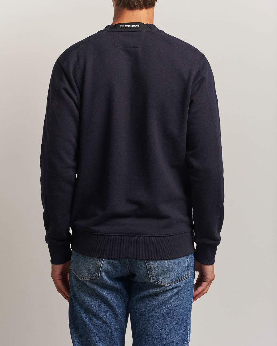 Homme | Pulls Et Tricots | C.P. Company | Diagonal Raised Fleece Lens Sweatshirt Navy