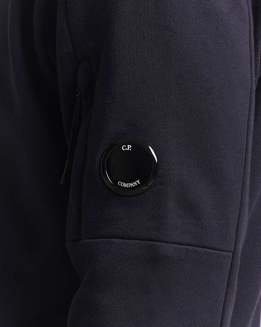 Homme | Pulls Et Tricots | C.P. Company | Diagonal Raised Fleece Lens Sweatshirt Navy