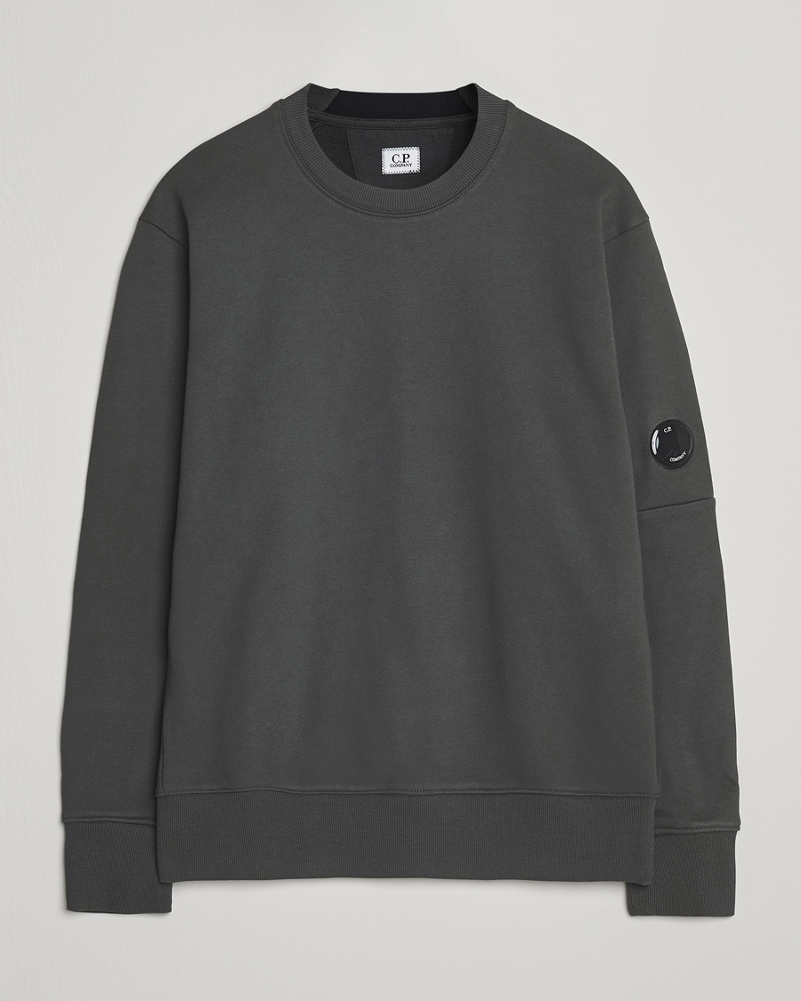 Homme | Pulls Et Tricots | C.P. Company | Diagonal Raised Fleece Lens Sweatshirt Grey