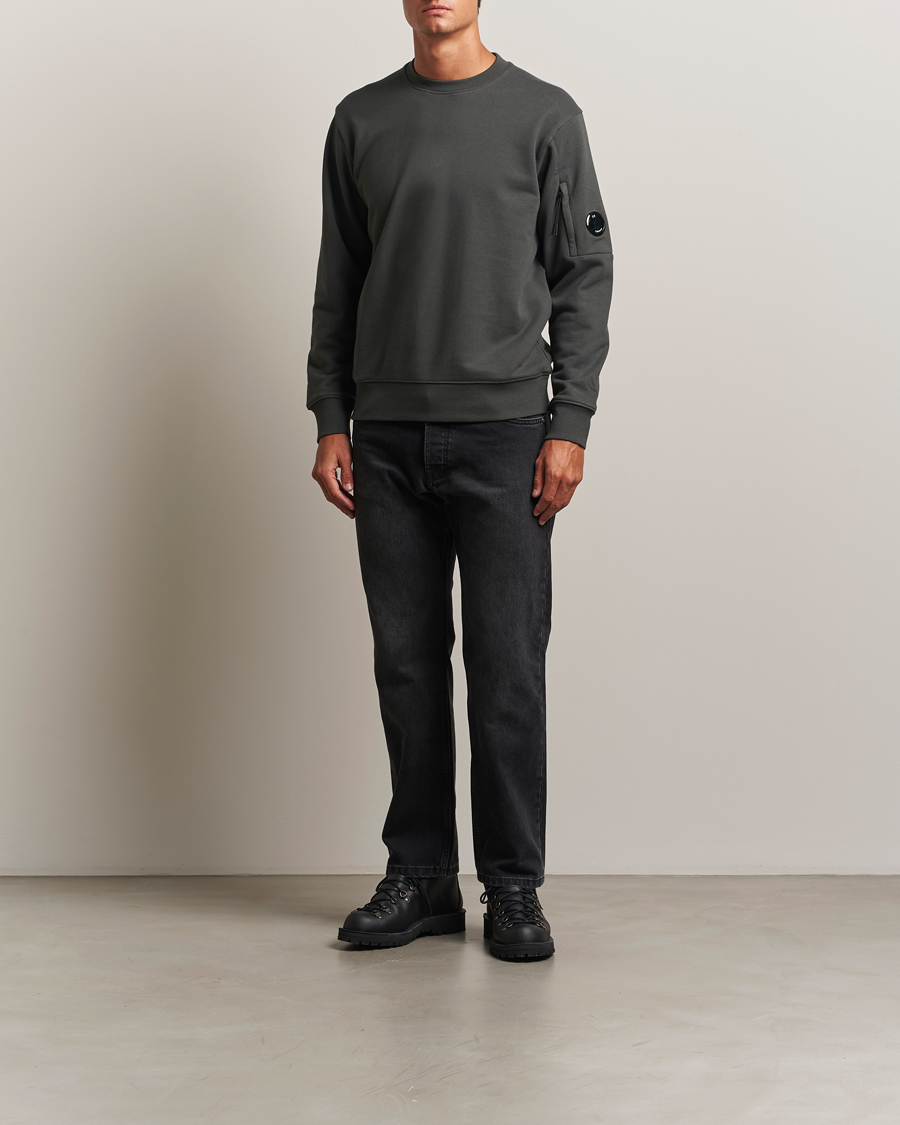 Homme | Pulls Et Tricots | C.P. Company | Diagonal Raised Fleece Lens Sweatshirt Grey