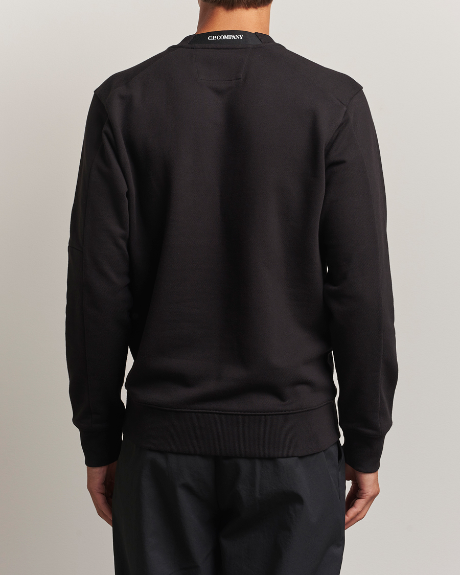 Homme | Pulls Et Tricots | C.P. Company | Diagonal Raised Fleece Lens Sweatshirt Black
