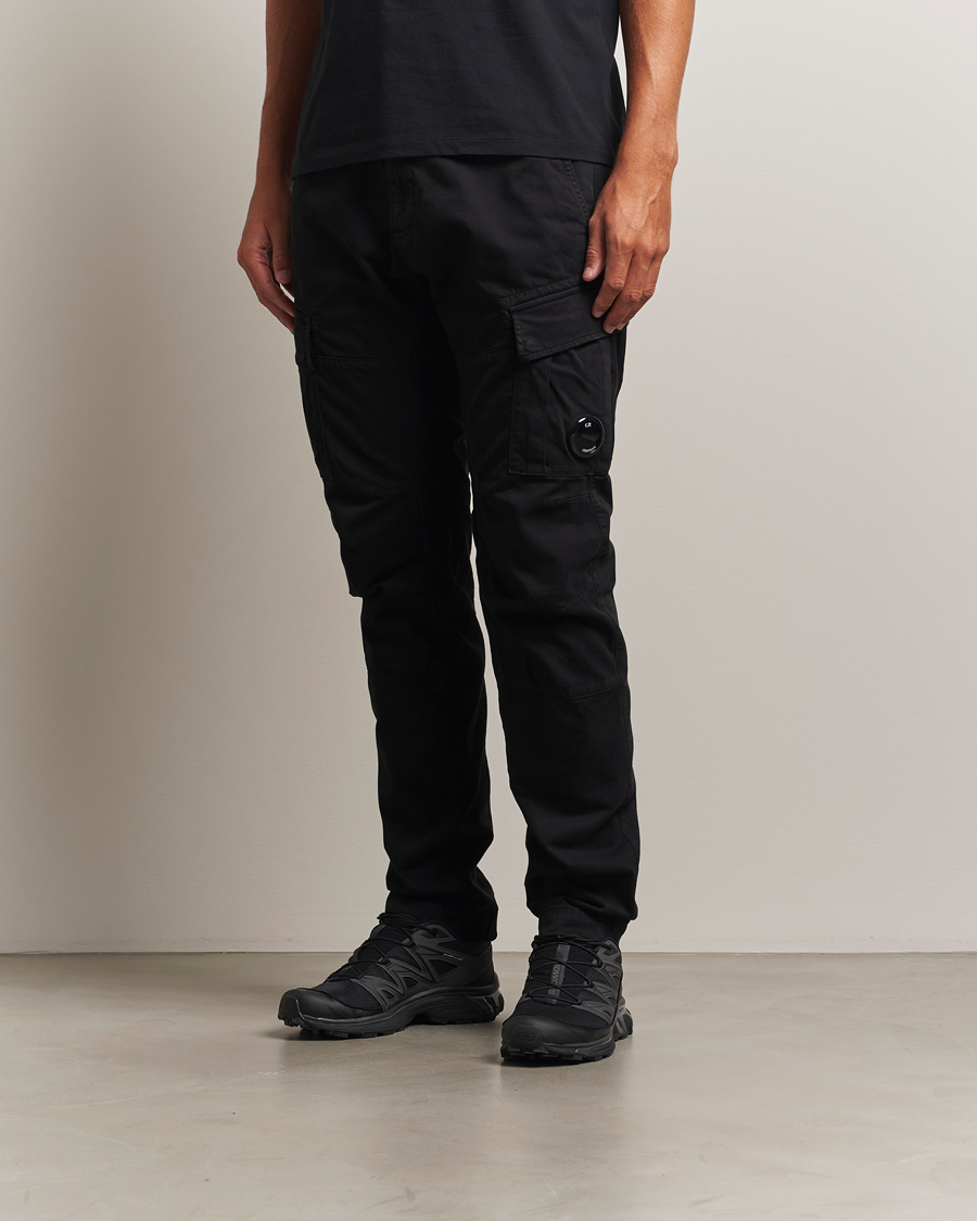 Homme | Pantalons | C.P. Company | Stretch Satin Lens Cargo Pants Black