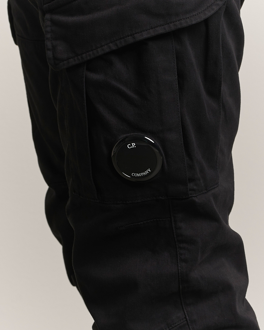 Homme | Pantalons | C.P. Company | Stretch Satin Lens Cargo Pants Black