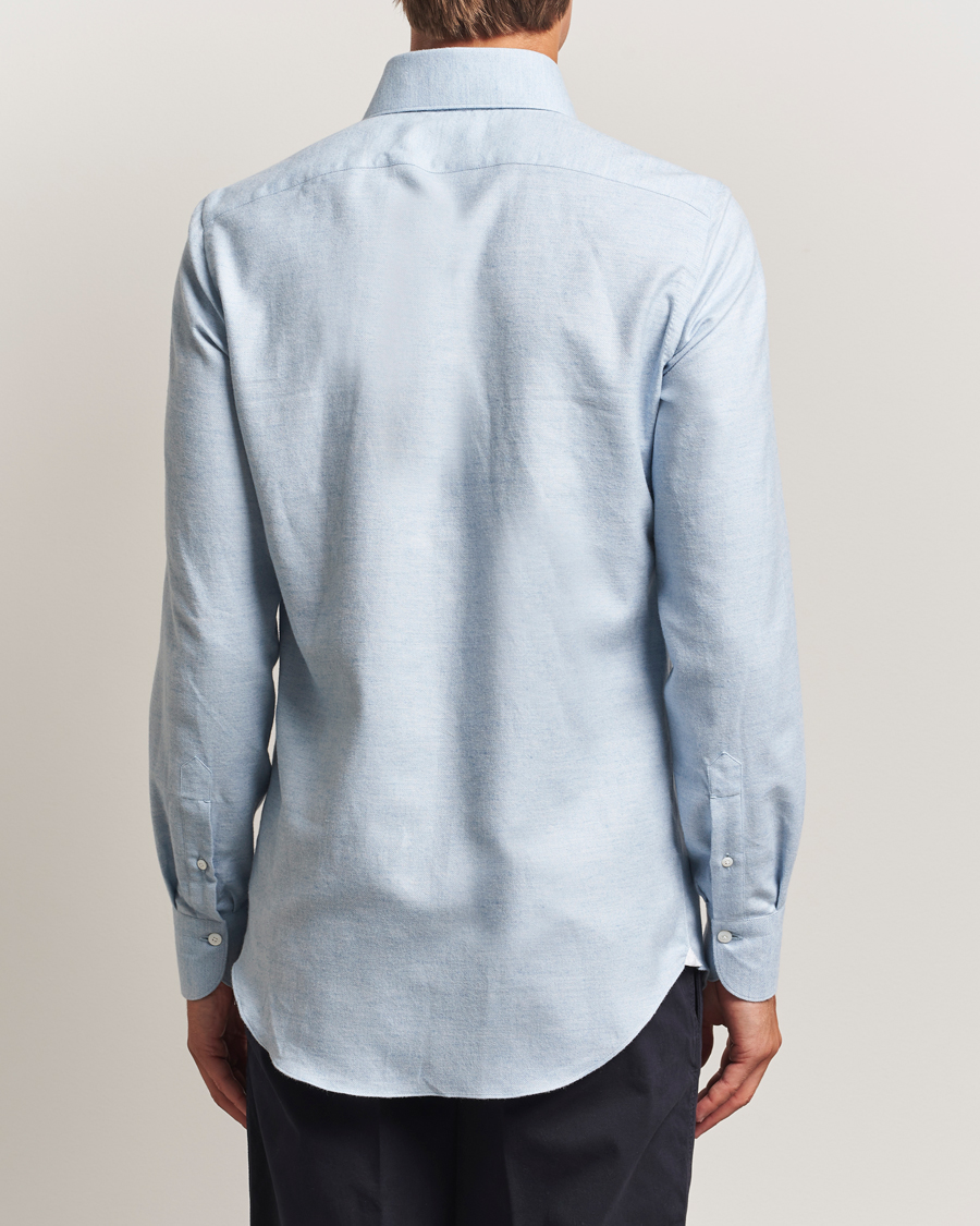Homme | Chemises | Finamore Napoli | Milano Slim Cashmere BD Shirt Light Blue