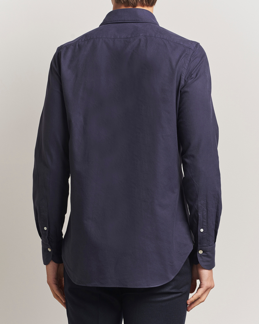 Homme | Chemises | Finamore Napoli | Gaeta Flannel Sport Shirt Navy