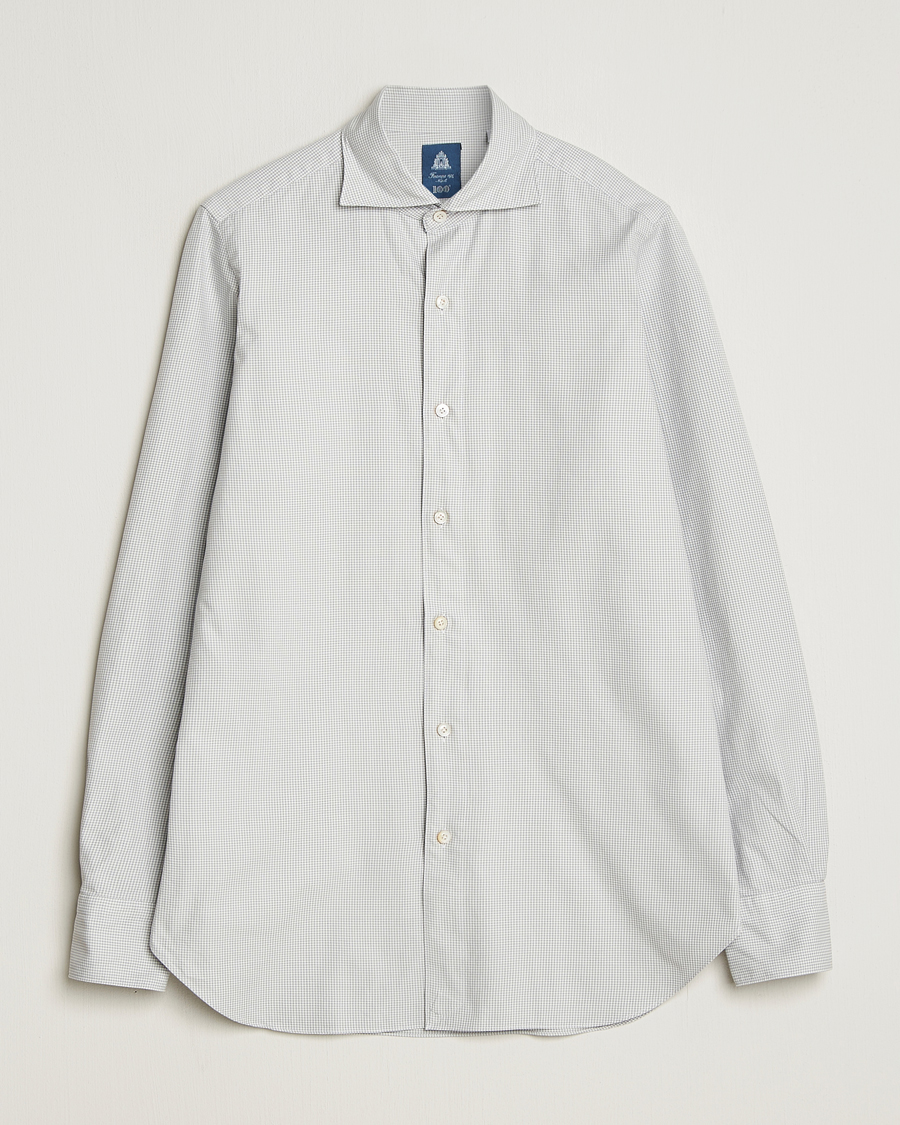 Homme | Chemises | Finamore Napoli | Gaeta Flannel Sport Shirt Light Grey