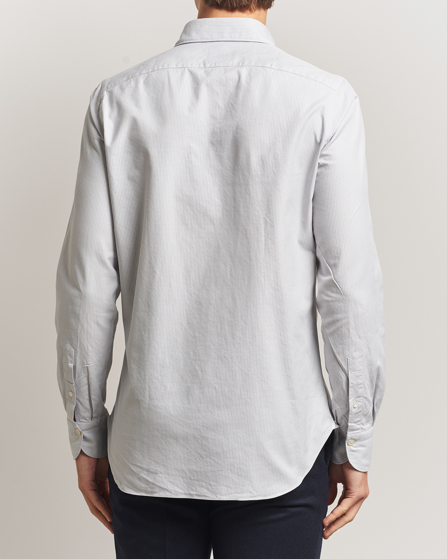 Homme | Chemises | Finamore Napoli | Gaeta Flannel Sport Shirt Light Grey