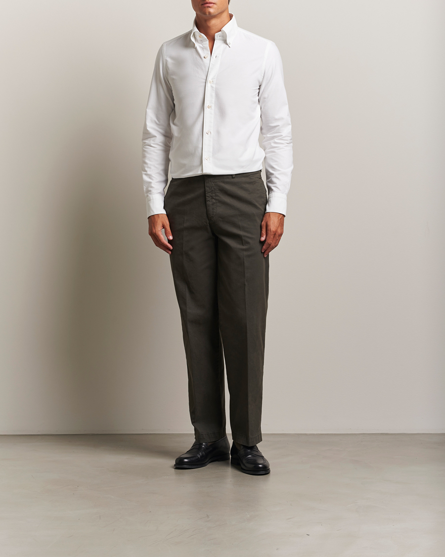 Homme | Chemises | Finamore Napoli | Gaeta Oxford Button Down Shirt White