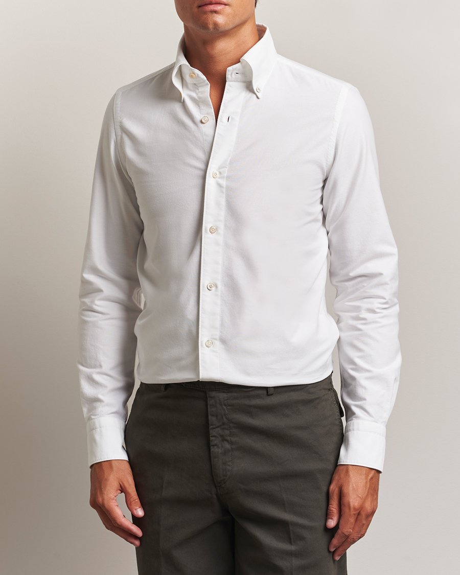 Homme | Chemises | Finamore Napoli | Gaeta Oxford Button Down Shirt White