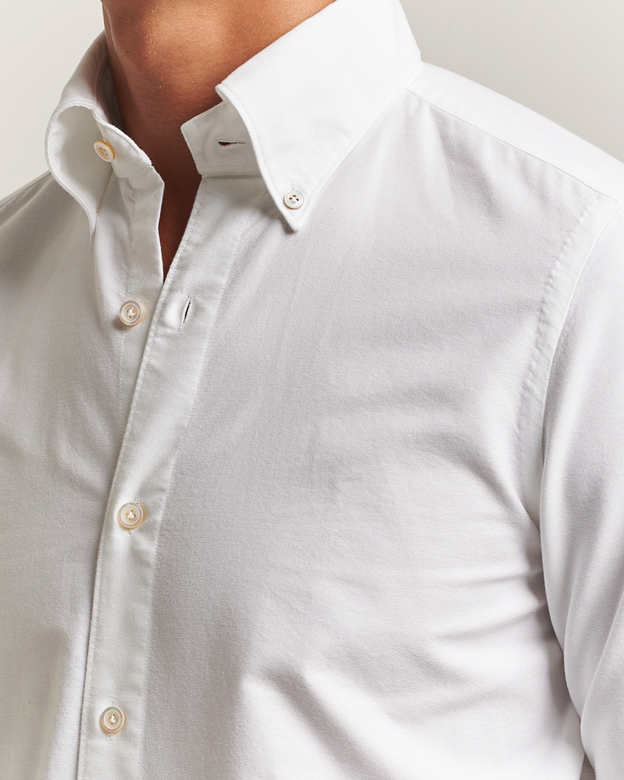 Homme | Chemises | Finamore Napoli | Gaeta Oxford Button Down Shirt White