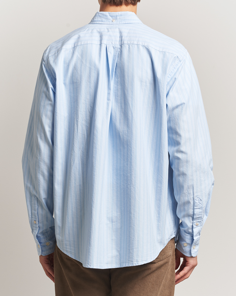Homme | Chemises | Forét | Flag Regular Fit Oxford Shirt Light Blue Stripe