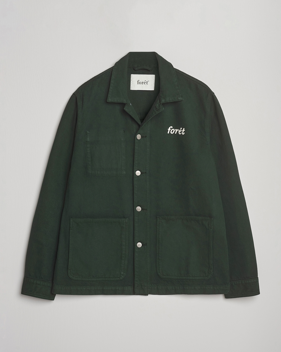 Homme | Chemises | Forét | Wood Twill Overshirt Dark Green