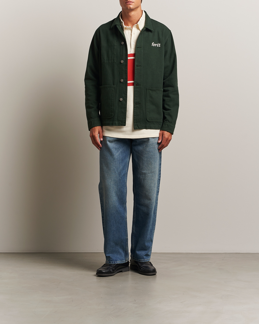 Homme | Chemises | Forét | Wood Twill Overshirt Dark Green