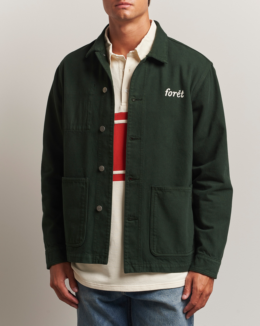 Homme | Chemises | Forét | Wood Twill Overshirt Dark Green