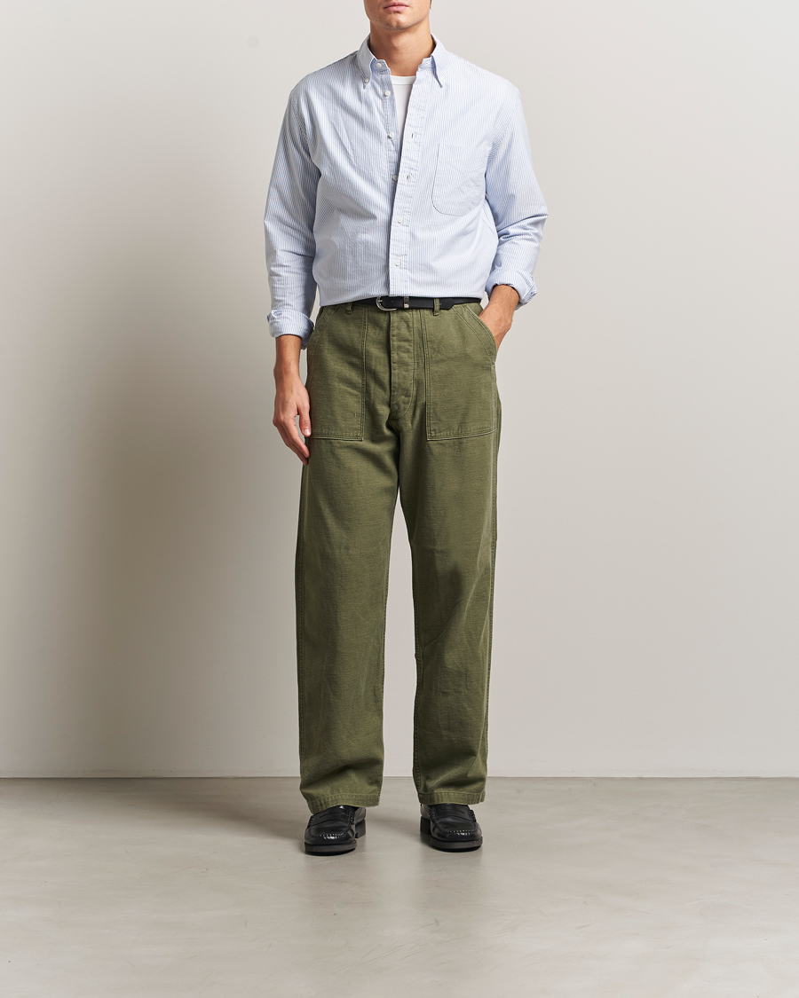 Homme | Chemises | Gitman Vintage | Oxford Button Down Shirt Light Blue Stripe