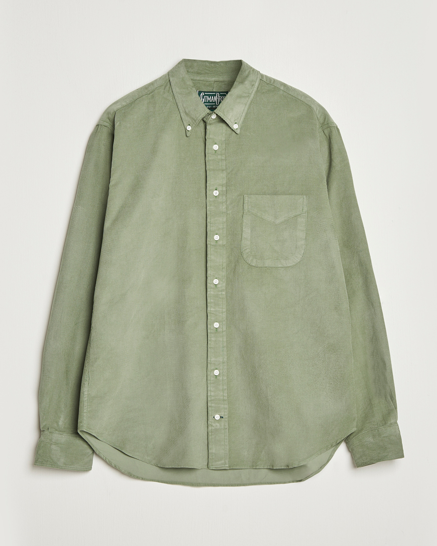 Homme | Chemises | Gitman Vintage | Corduroy Button Down Shirt Sage