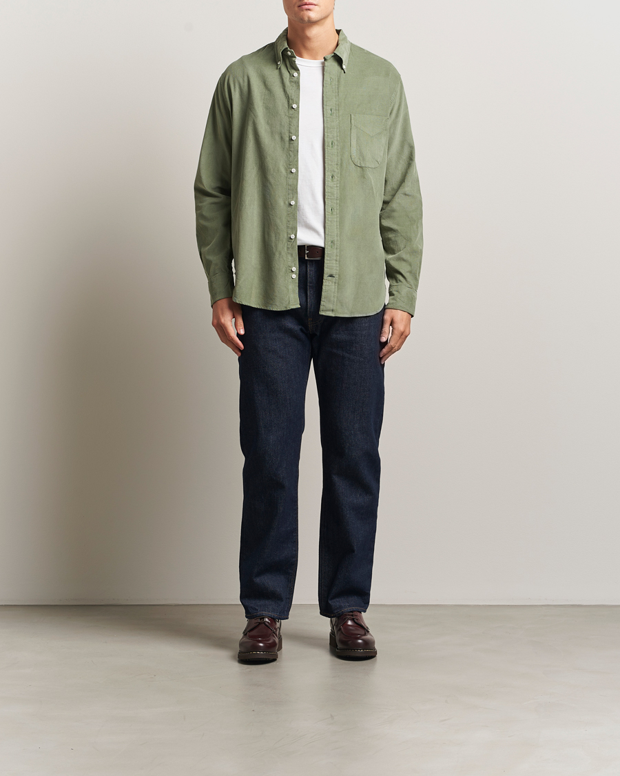 Homme | Chemises | Gitman Vintage | Corduroy Button Down Shirt Sage
