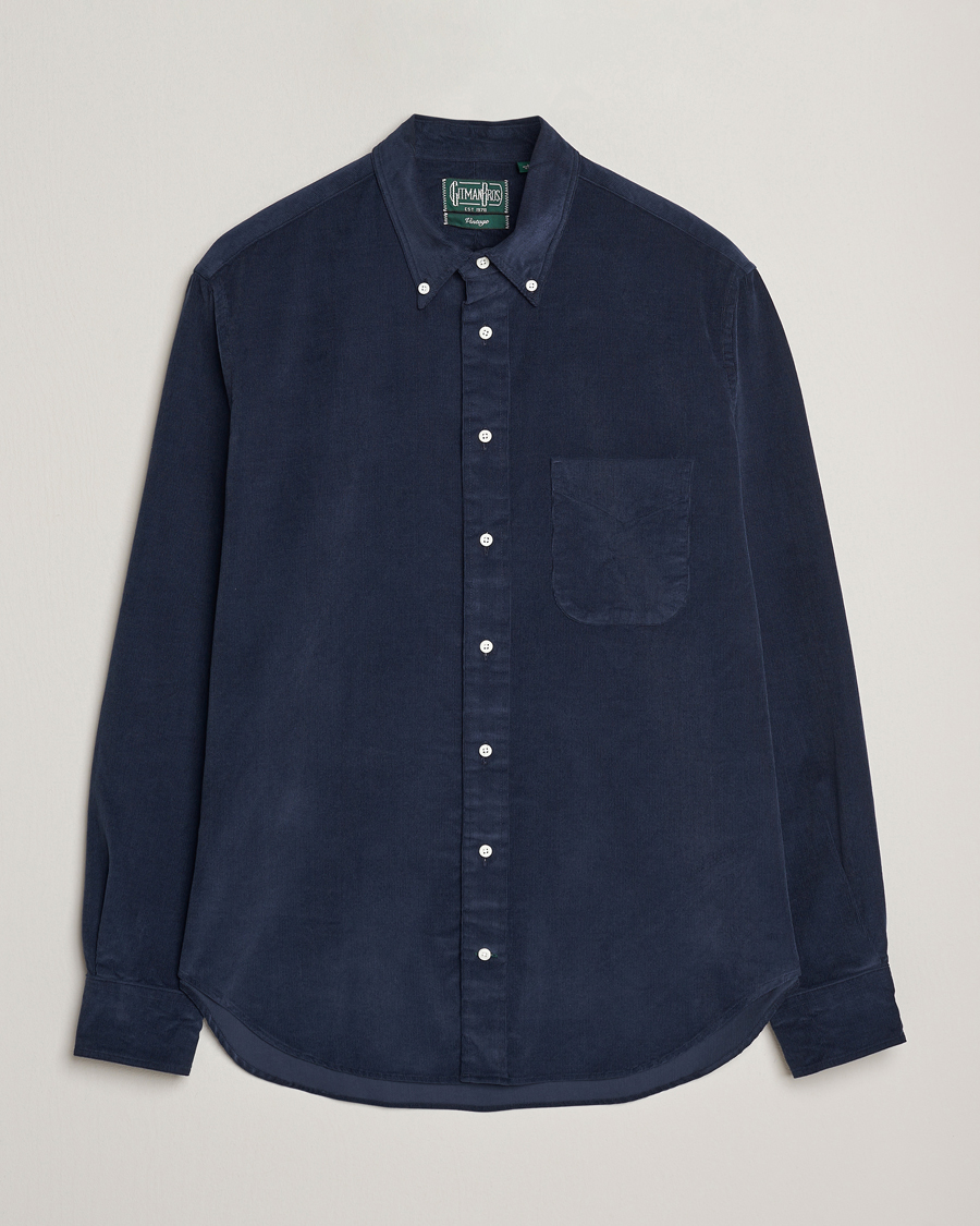 Homme | Chemises | Gitman Vintage | Corduroy Button Down Shirt Navy