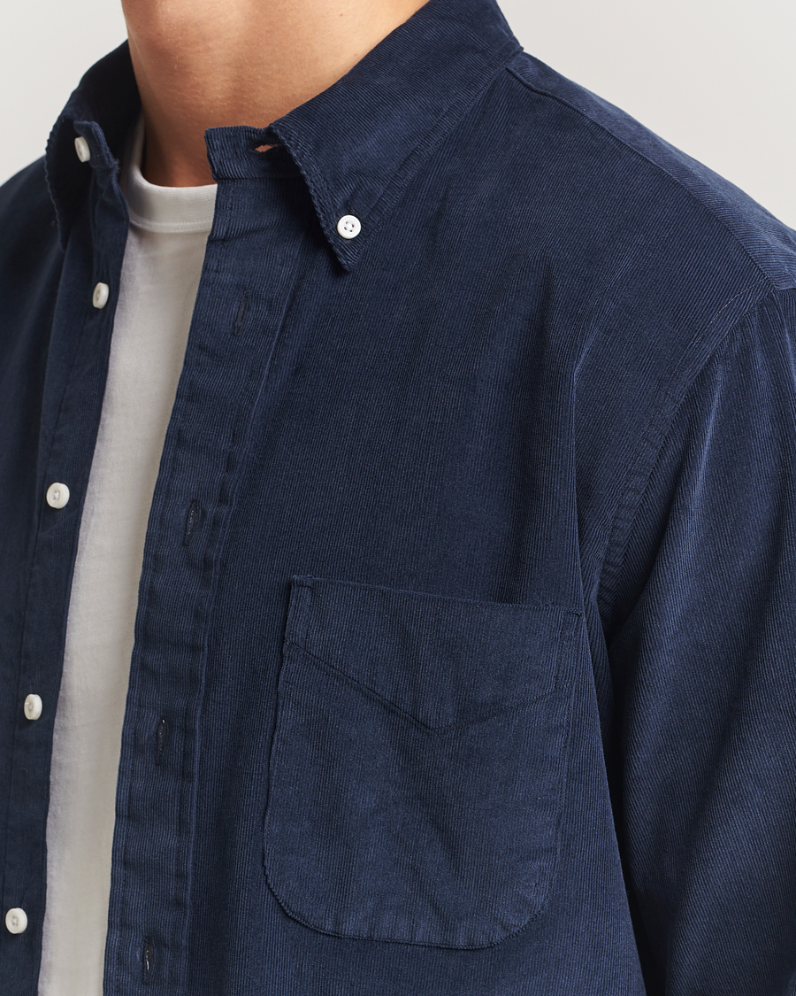 Homme | Chemises | Gitman Vintage | Corduroy Button Down Shirt Navy