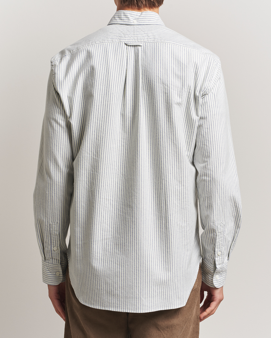 Homme | Chemises | Gitman Vintage | Brushed Oxford Button Down Shirt Blue Stripe